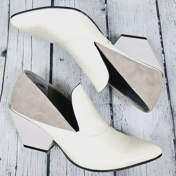 NAKED FEET | Sagitta patent & suede leather pointed toe heeled ankle booties - Picture 2 of 12